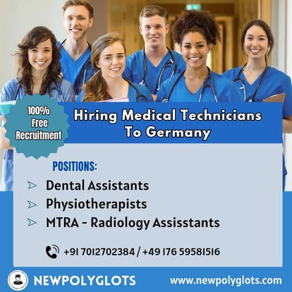Hiring Medical Technicians Dental Assistants Physiotherapists Germany Newpolyglots