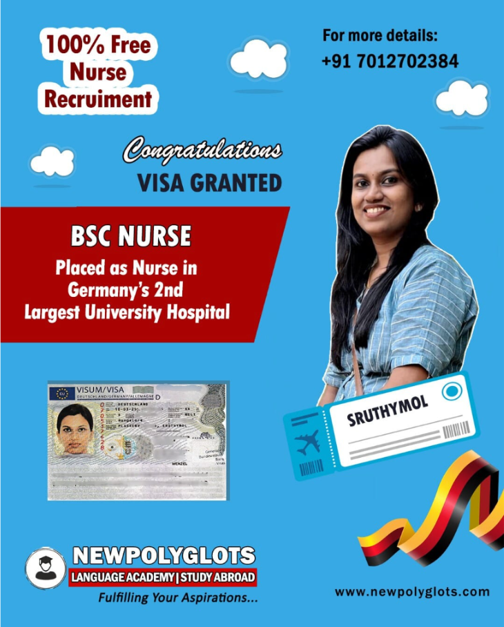 Sruthymol BSc Nurse Germany Visa Granted Newpolyglots